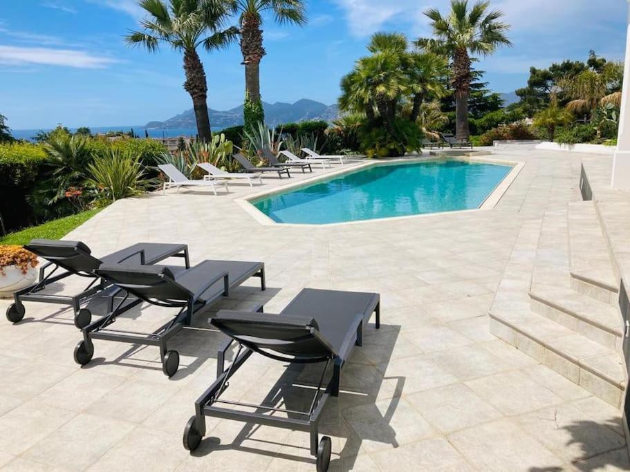 Villa Vue Mer Avec Piscine Au Calme Cannes Ngoại thất bức ảnh